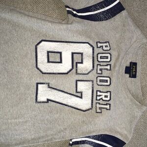 Polo by Ralph Lauren Gray and Navy Long Sleeve Tee 7